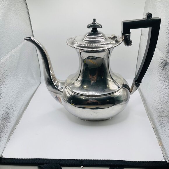 Vintage Silver Teapot With Black Handle - Picture 2 of 8